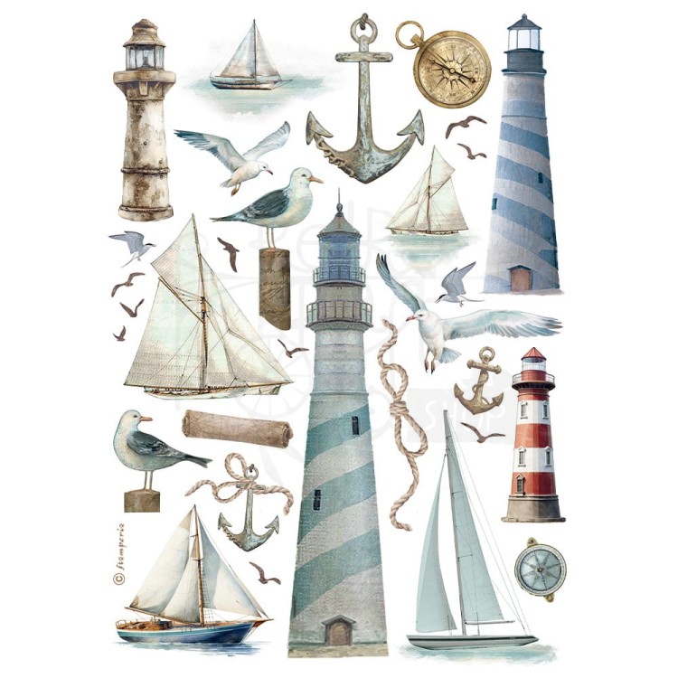 Papier ryżowy do decoupage A4 Best Sellers Latarnia DFSA4997 Stamperia