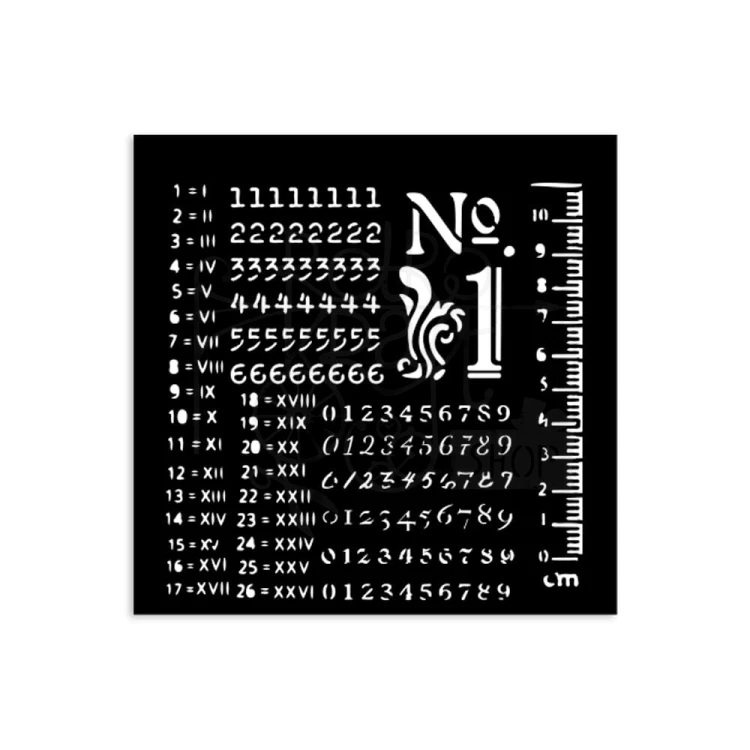 Szablon maska 12x12cm Best Sellers Numerki KSTDS22 Stamperia