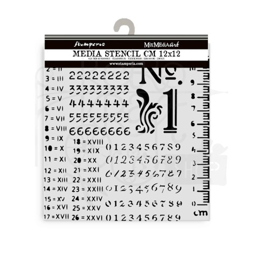 Szablon maska 12x12cm Best Sellers Numerki KSTDS22 Stamperia