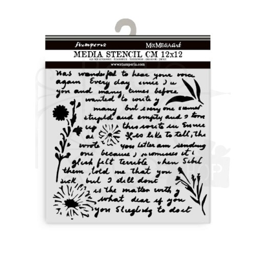 Szablon maska 12x12cm Best Sellers Pismo KSTDS20 Stamperia