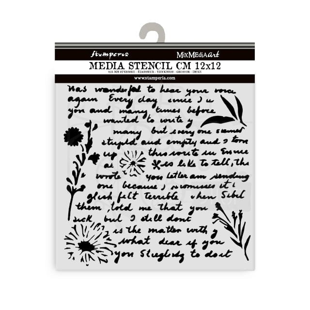Szablon maska 12x12cm Best Sellers Pismo KSTDS20 Stamperia