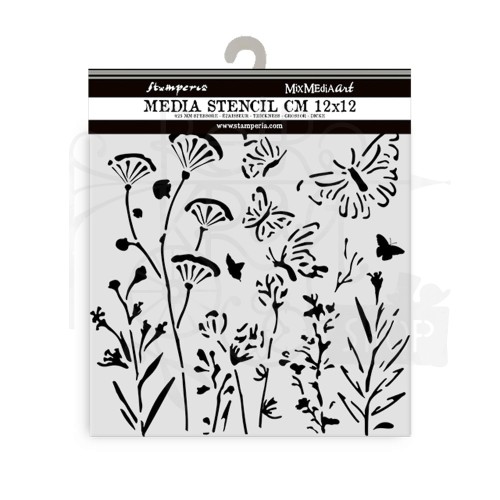 Szablon maska 12x12cm Best Sellers Łączka mała KSTDS16 Stamperia