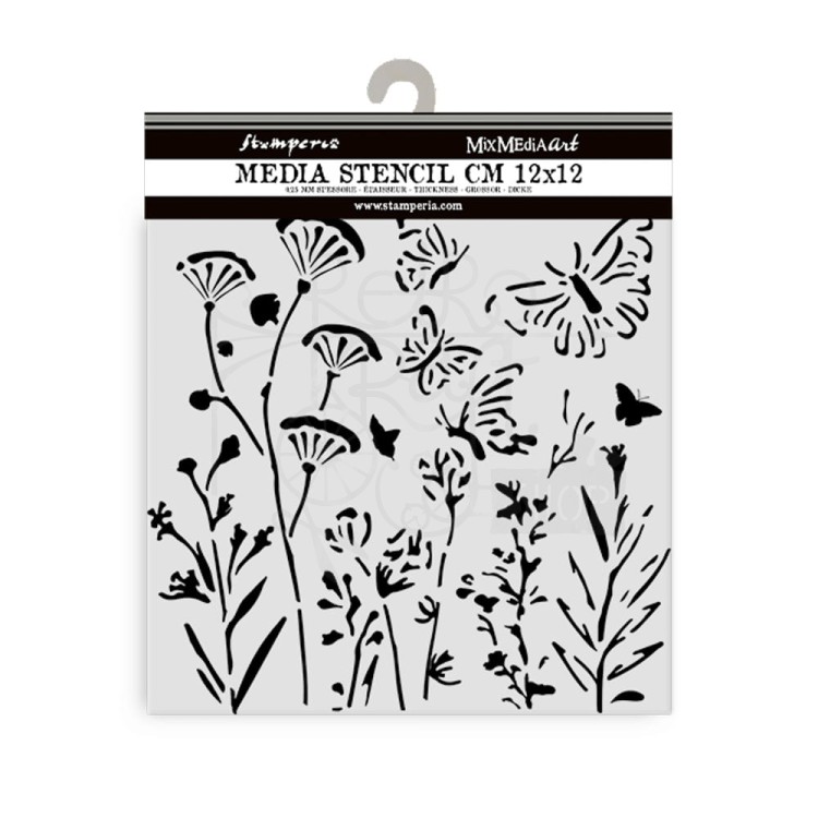 Szablon maska 12x12cm Best Sellers Łączka mała KSTDS16 Stamperia