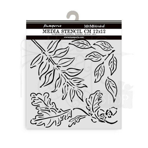 Szablon maska 12x12cm Best Sellers Liście drzew KSTDS15 Stamperia