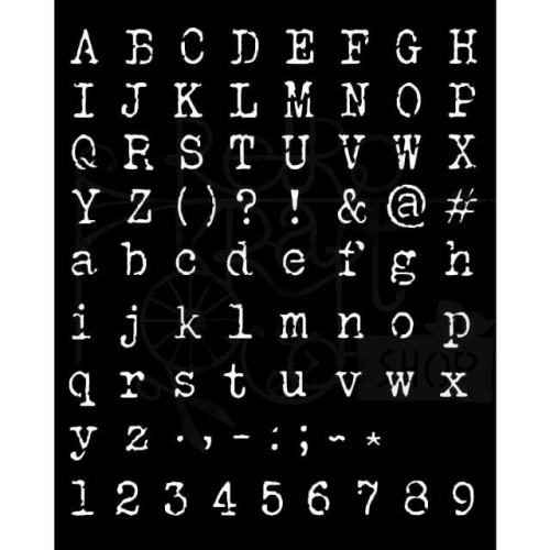 Szablon maska 20x25cm Litery i numery KSTD061 Stamperia