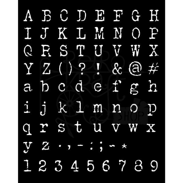 Szablon maska 20x25cm Litery i numery KSTD061 Stamperia