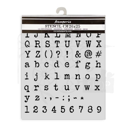 Szablon maska 20x25cm Litery i numery KSTD061 Stamperia