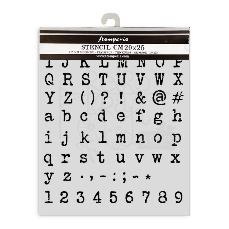 Szablon maska 20x25cm Litery i numery KSTD061 Stamperia