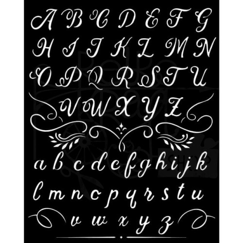 Szablon maska 20x25cm Alfabet KSTD060 Stamperia