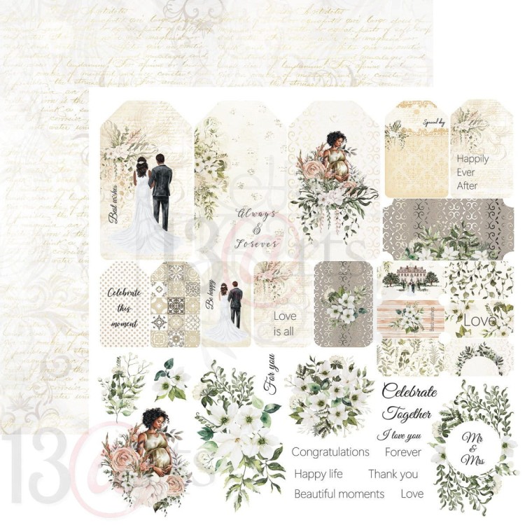 Zestaw papierów do scrapbookingu 30x30 Beautiful Moments 13arts