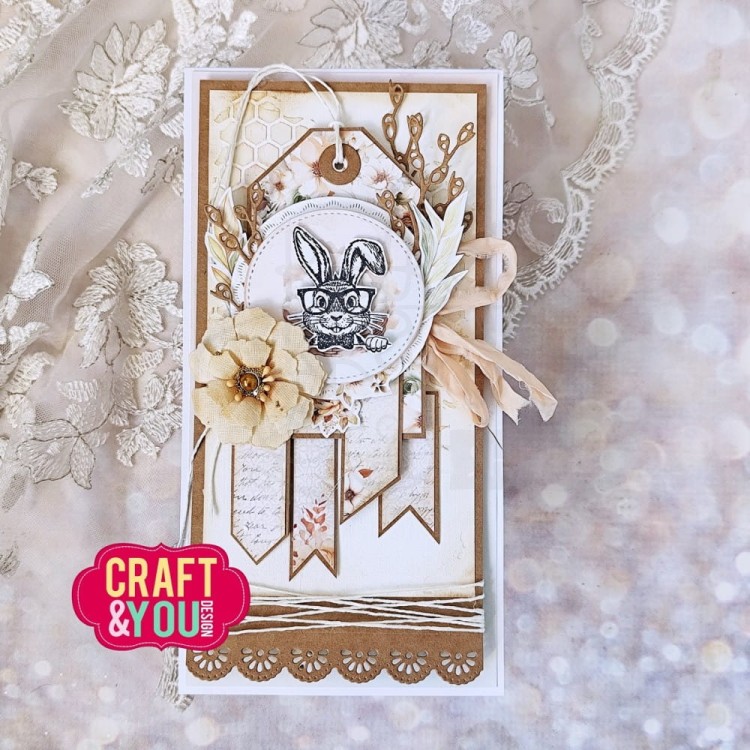 Stempel akrylowy Zające CS048 Craft&amp;You Design