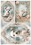 Papier ryżowy do decoupage 24x33 Dream in Turqoise 4 LBD413 LaBlanche