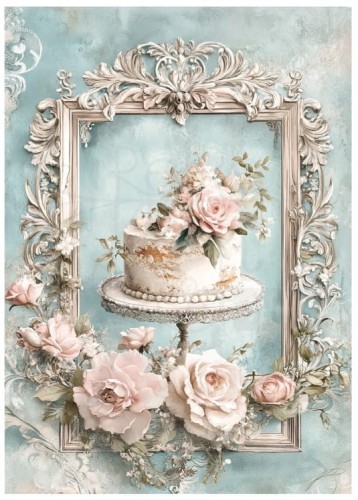 Papier ryżowy do decoupage 24x33 Dream in Turqoise 3 LBD412 LaBlanche