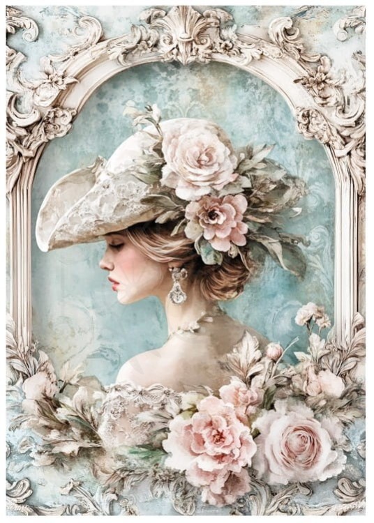 Papier ryżowy do decoupage 24x33 Dream in Turqoise 2 LBD411 LaBlanche