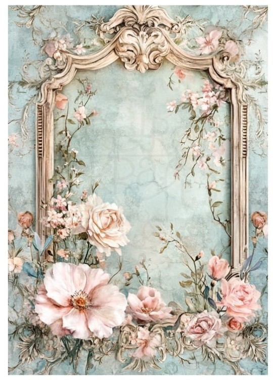 Papier ryżowy do decoupage 24x33 Dream in Turqoise 1 LBD410 LaBlanche