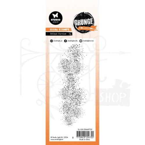 Stempel akrylowy Grunge Collection - Stamp Dotted Circles SL-GR-STAMP735 Studio Light