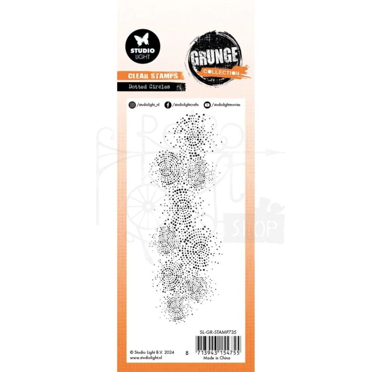 Stempel akrylowy Grunge Collection - Stamp Dotted Circles SL-GR-STAMP735 Studio Light