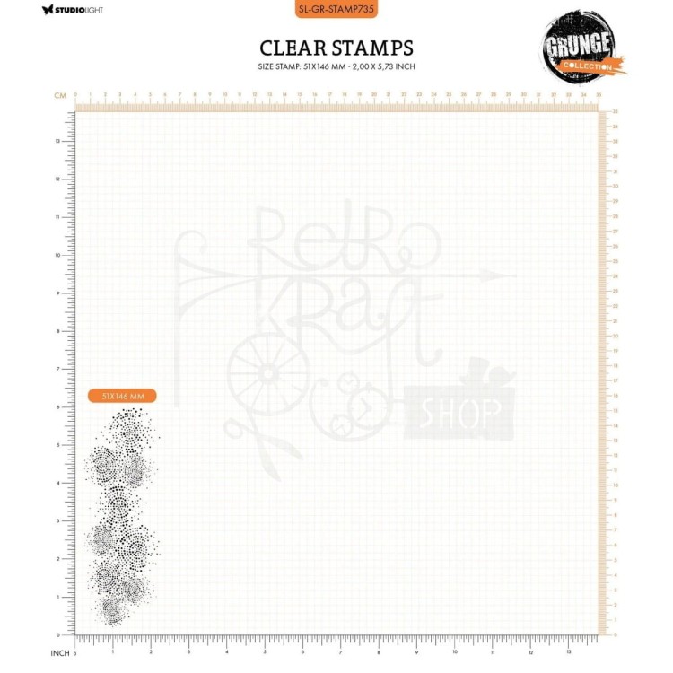 Stempel akrylowy Grunge Collection - Stamp Dotted Circles SL-GR-STAMP735 Studio Light