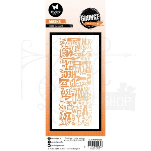 Szablon maska A6 Grunge Collection - Press Letters SL-GR-MASK300 Studio Light