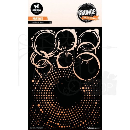 Szablon maska A5 Grunge Collection - Coffee &amp; Dots SL-GR-MASK299 Studio Light