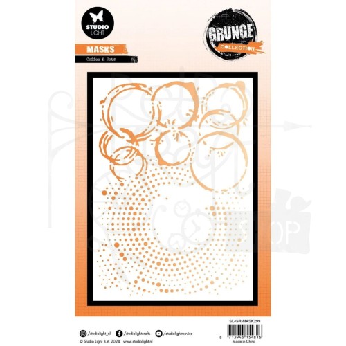 Szablon maska A5 Grunge Collection - Coffee &amp; Dots SL-GR-MASK299 Studio Light