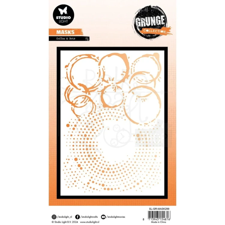 Szablon maska A5 Grunge Collection - Coffee &amp; Dots SL-GR-MASK299 Studio Light