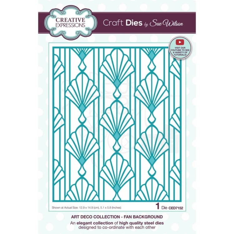 Wykrojnik Art Deco - Fan Background CED7152 Creative Expressions