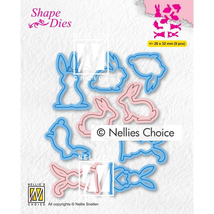 Wykrojnik Króliki 9 szt SD186 Nellie's Choice