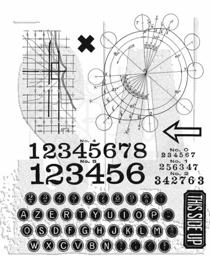 Stempel gumowy kauczukowy Deconstructed 8 elementów CMS489 Tim Holtz Stampers Anonymous