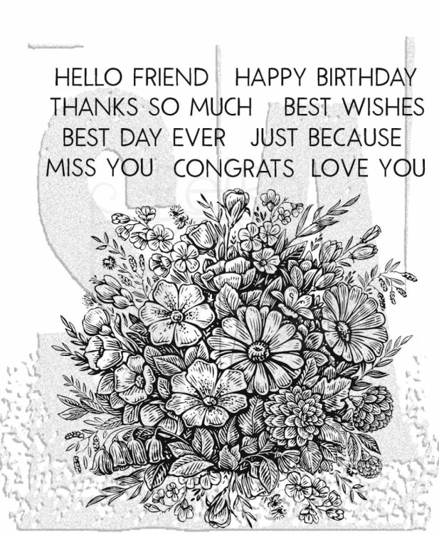 Stempel gumowy kauczukowy Floristry 11 elementów CMS485 Tim Holtz Stampers Anonymous