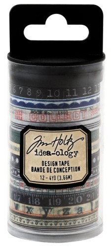 Taśma washi Idea-Ology Design Tape Trims 12szt TH94218 Tim Holtz