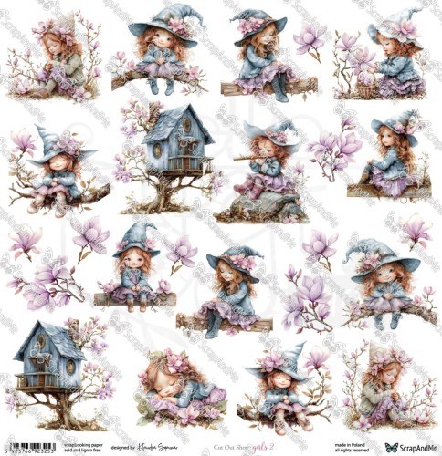 Papier 30x30 elementy do wycięcia Girls 2 - ScrapAndMe