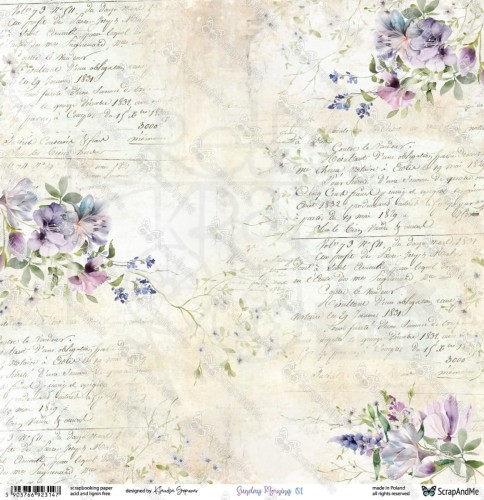 Papier do scrapbookingu 30x30 Sunday Morning 01/02 - ScrapAndMe