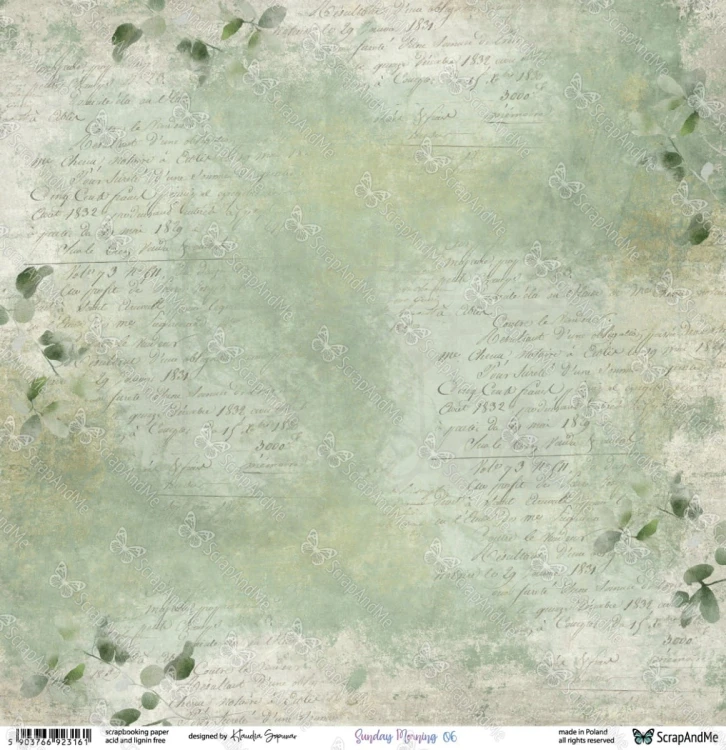 Papier do scrapbookingu 30x30 Sunday Morning 05/06 - ScrapAndMe