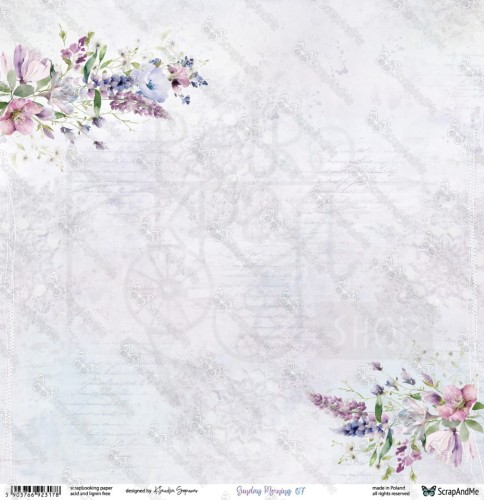 Papier do scrapbookingu 30x30 Sunday Morning 07/08 - ScrapAndMe