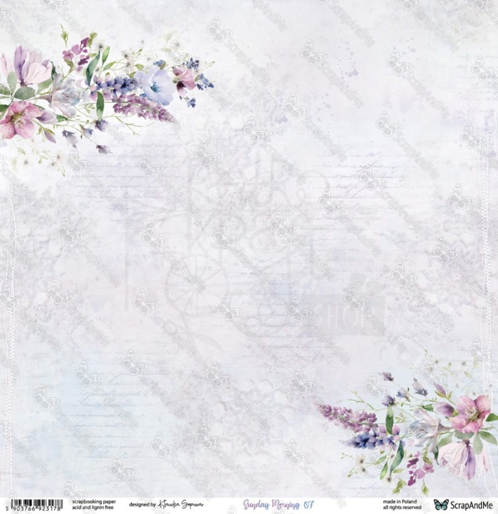 Papier do scrapbookingu 30x30 Sunday Morning 07/08 - ScrapAndMe