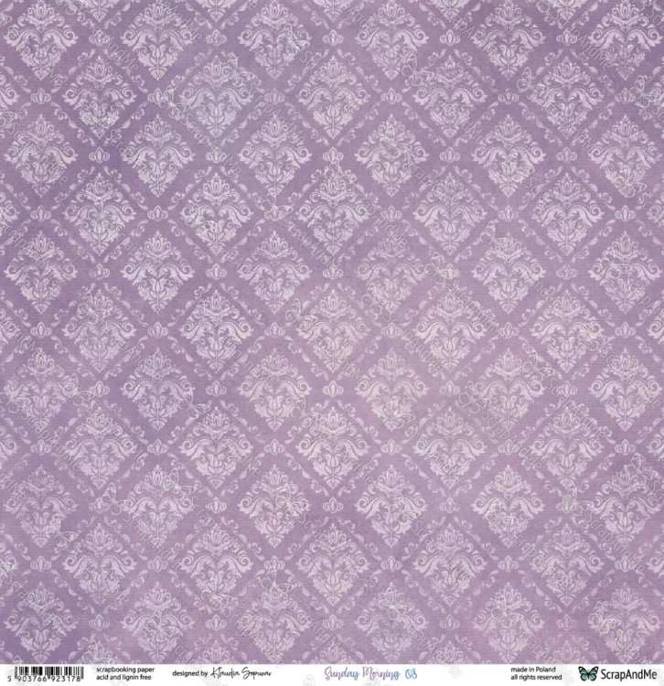 Papier do scrapbookingu 30x30 Sunday Morning 07/08 - ScrapAndMe