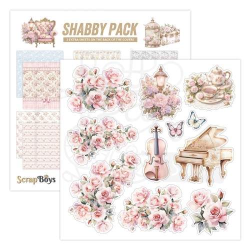 Zestaw papierów do scrapbookingu 20x20 Shabby Pack 10 ScrapBoys