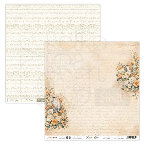 Papier do scrapbookingu 30x30 Paula's Attic 01 ScrapBoys