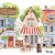 Serwetka 33x33 - Miasteczko kolorowe domki