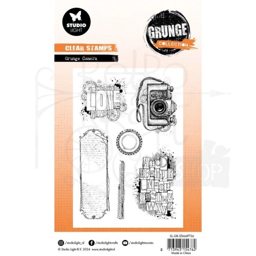 Stempel silikonowy Grunge Collection - Camera SL-GR-STAMP736 StudioLight