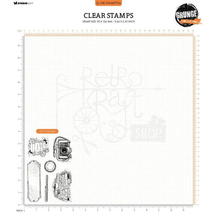 Stempel silikonowy Grunge Collection - Camera SL-GR-STAMP736 StudioLight