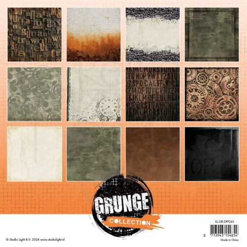Zestaw papierów do scrapbookingu 20x20 Grunge Collection - Tła SL-GR-DPP243 StudioLight
