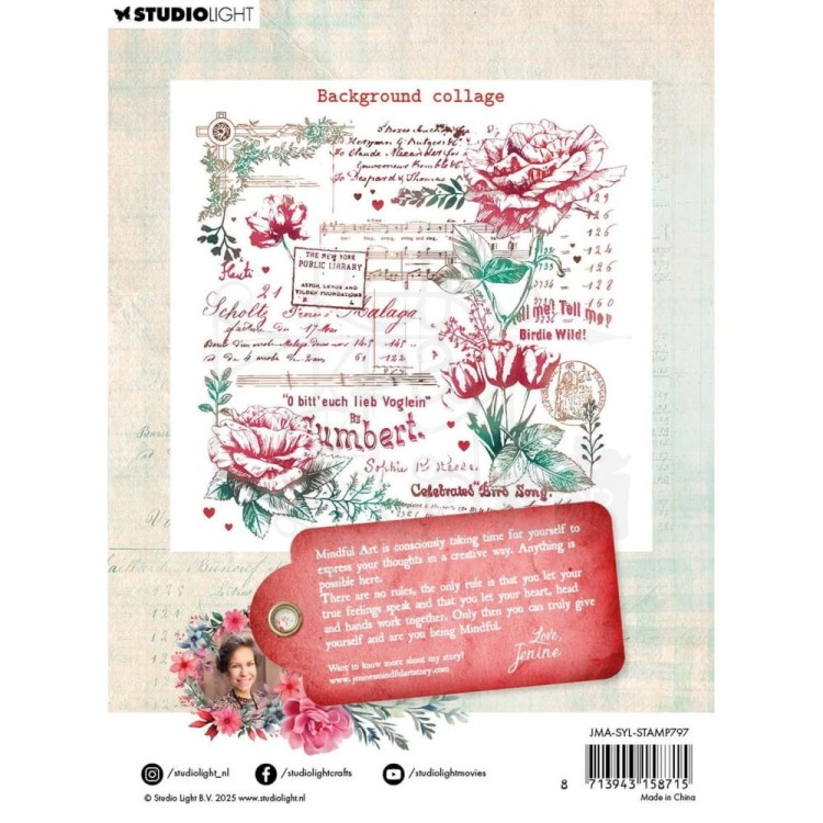 Stempel silikonowy Sending You Love Flower Circle Frame JMA-SYL-STAMP797 StudioLight