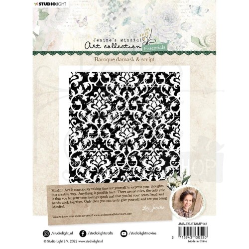 Stempel silikonowy Baroque damask &amp; script Tło barokowe JMA-ES-STAMP141 StudioLight