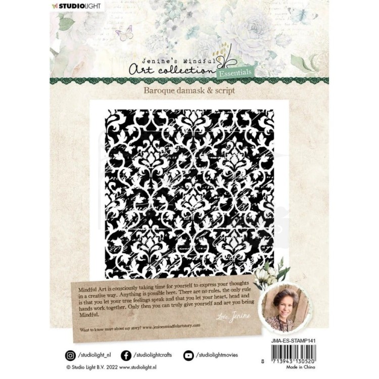 Stempel silikonowy Baroque damask &amp; script Tło barokowe JMA-ES-STAMP141 StudioLight