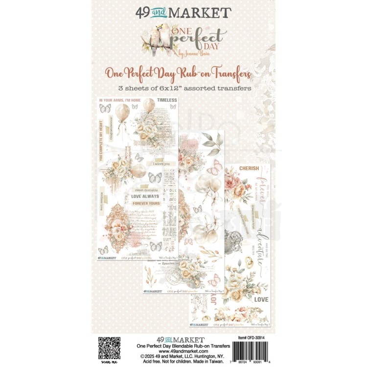 Rub-On Transfer 15x30 One Perfect Day 3 arkusze OFD-30914 49 and Market