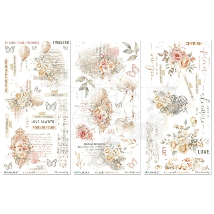 Rub-On Transfer 15x30 One Perfect Day 3 arkusze OFD-30914 49 and Market