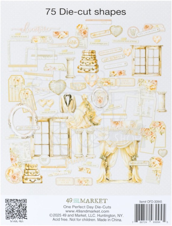 Ozdoby papierowe Die-cuts One Perfect Day 75 elementów OFD-30945 49 and Market