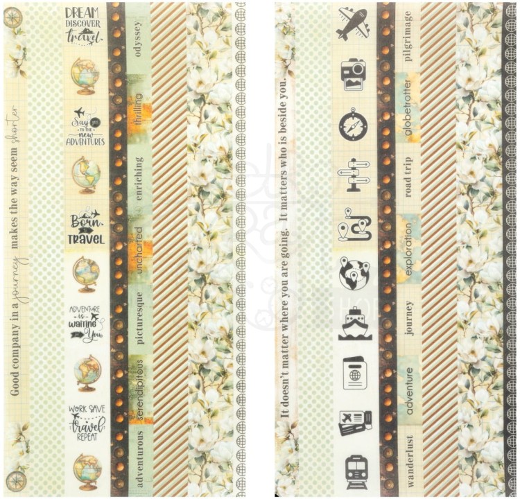 Washi Tape Wanderlust Explorer 2 arkusze DWE-30457 49 and Market